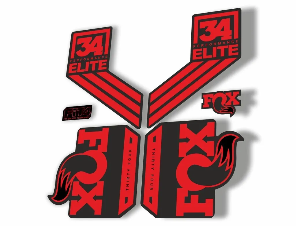 FOX 34 Elite Performance 2017-18 Fork Suspension Factory Decal Sticker Red