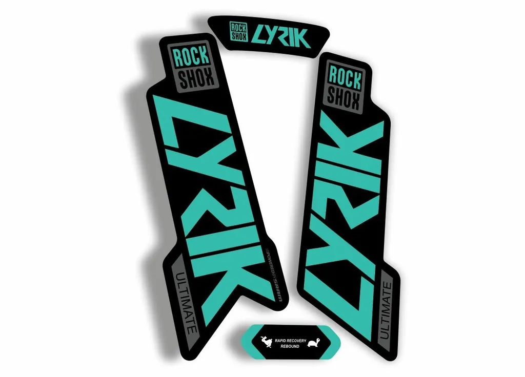 Rock Shox Lyrik Ultimate 2020 Fork Decal Bike Cycling Sticker Dolphin Gray