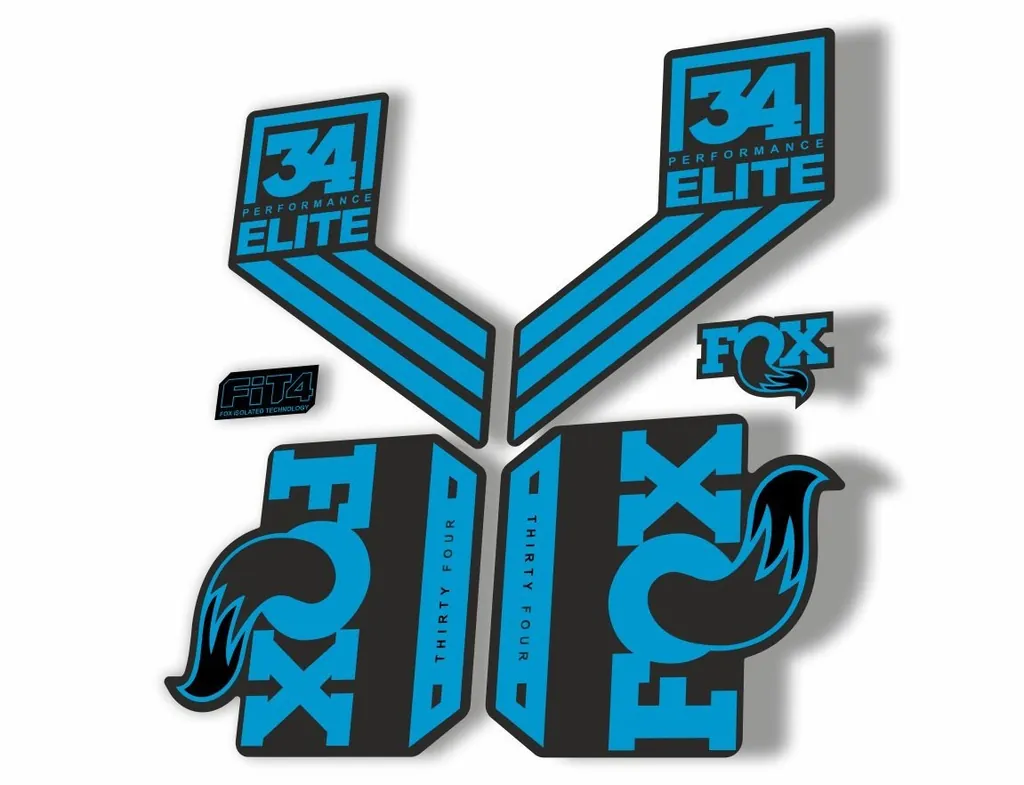 FOX 34 Elite Performance 2017-18 Fork Suspension Factory Decal Sticker Blue