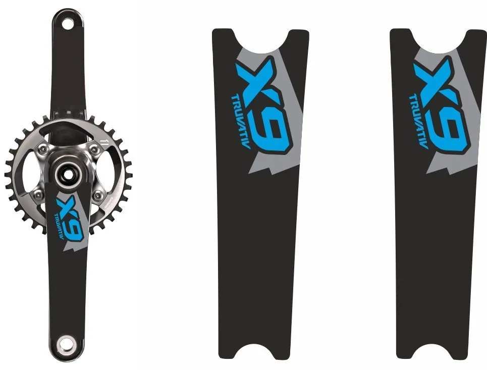 Crank Set Stickers Decals MTB SRAM X9 Mountain Bike Bicycle Adhesive 2 Pcs Blue