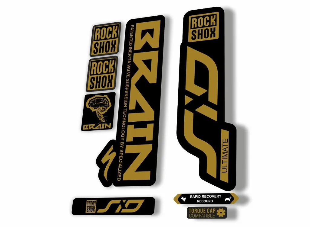 Rock Shox SID Brain ULTIMATE 2020 Mountain Bike Cycling Decal Sticker Gold