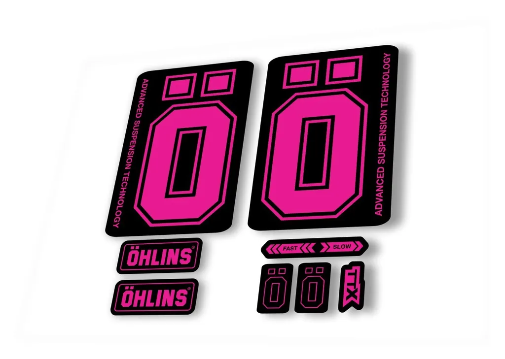 Ohlins DH38 2019 Fork Decal Mountain Bike Cycling Sticker Adhesive Pink