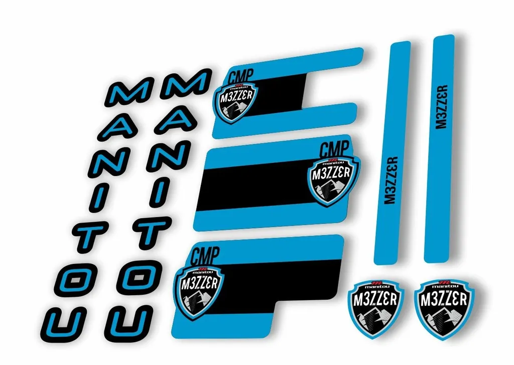 Manitou Mezzer Comp 2020 Fork Suspension Decal Kit Sticker Set Blue