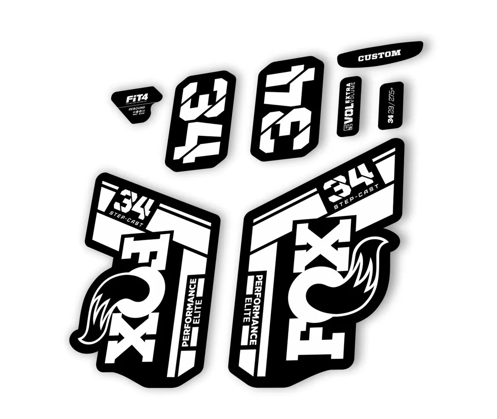 FOX 34 Step Cast Elite 2021 Factory Fork Decals Suspension Sticker White