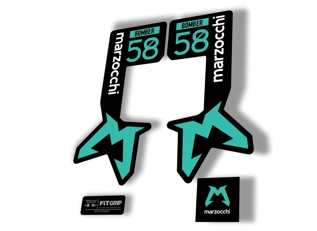 Marzocchi Bomber 58 2025 Suspension Sticker Decal Kit Adhesive Dolphin