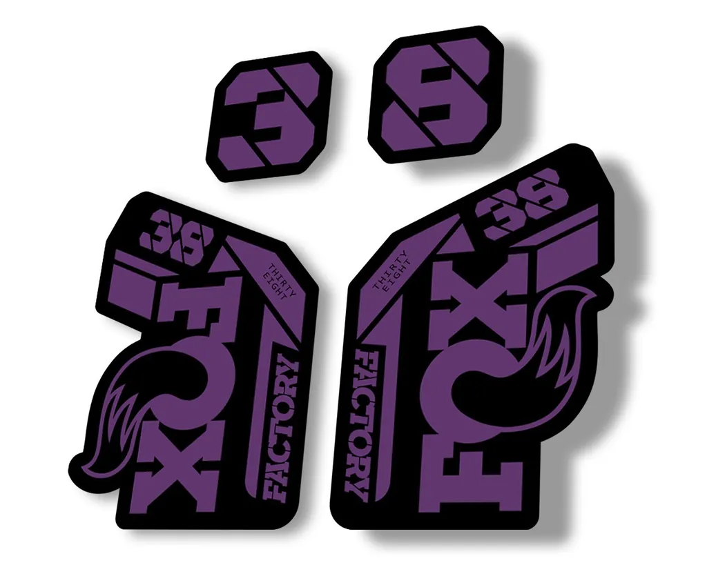 FOX 38 2021 Factory Forks Suspension Decals Sticker Set Adhesive Purple