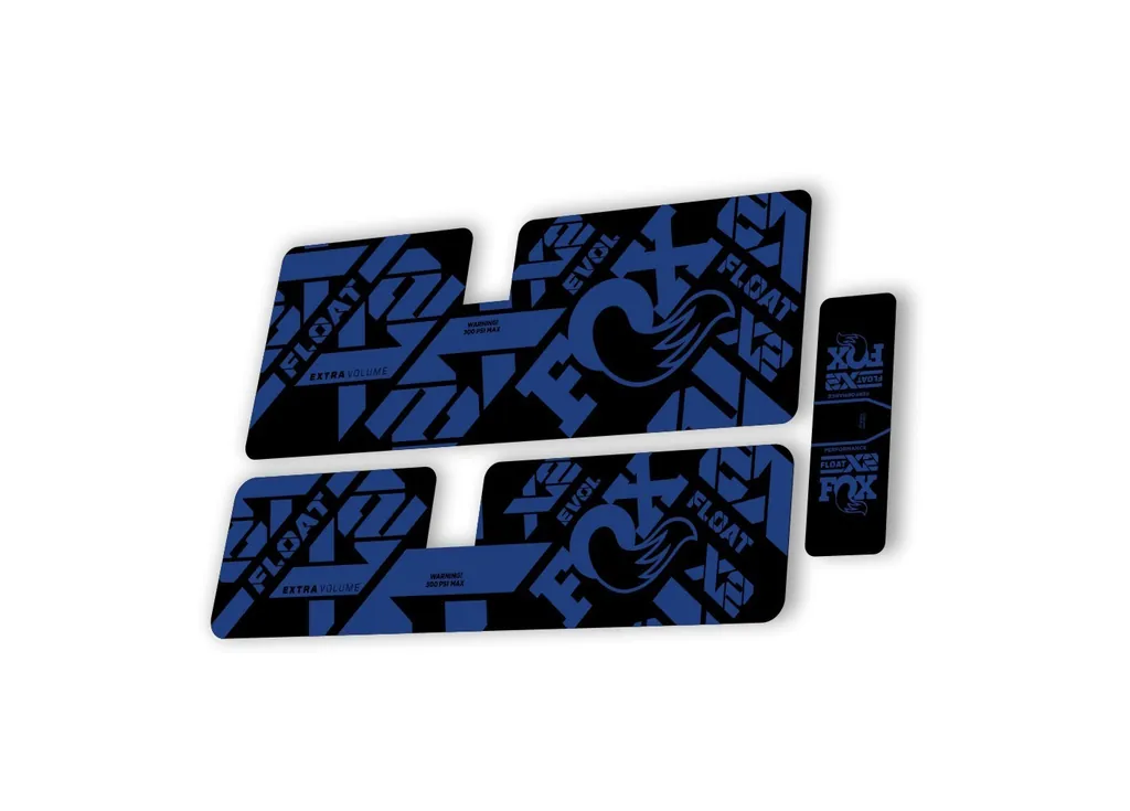 FOX Float X2 Performance 2021 Rear Shock Suspension Sticker Decal Kit Dark Blue