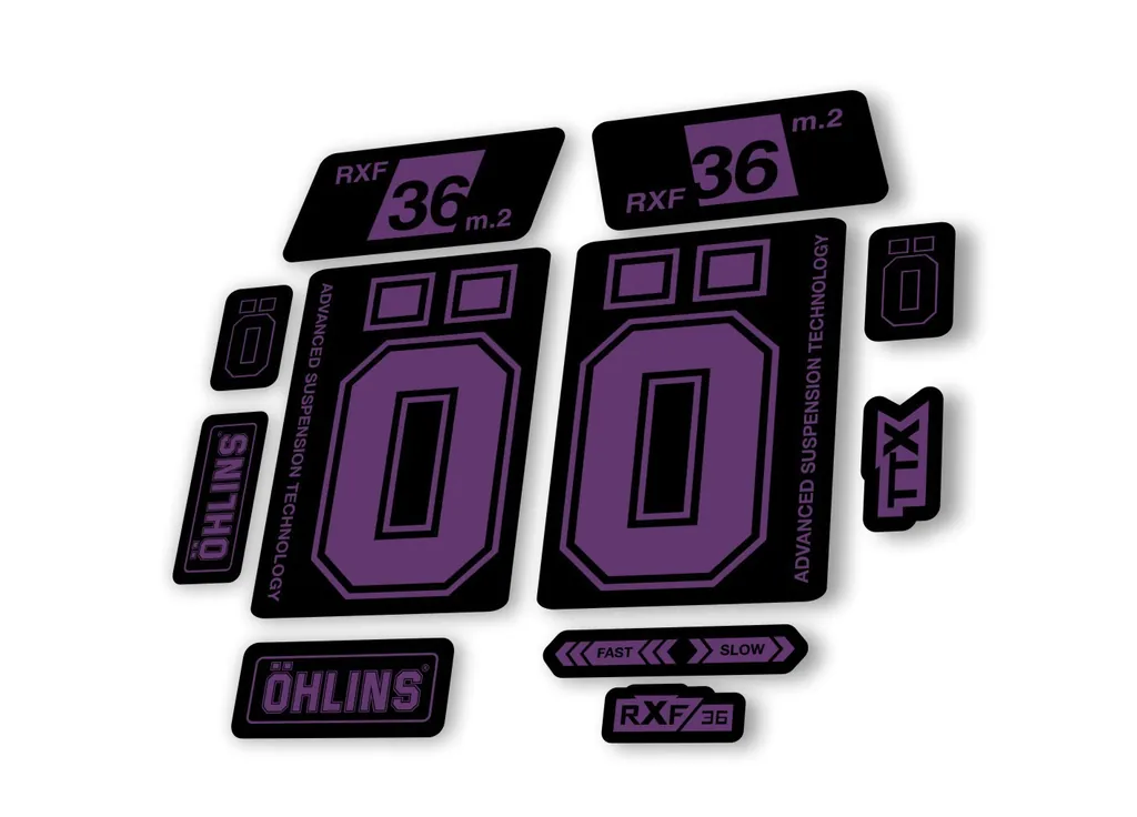 Ohlins RXF 36 M.2 2022 Fork Decal Mountain Bike Cycling Sticker Adhesive Purple