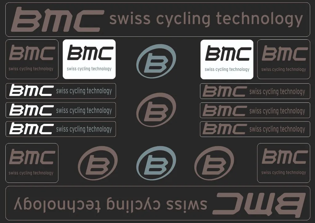 Bicycle Vinyl Frame Stickers Custom Compatible with BMC Gray