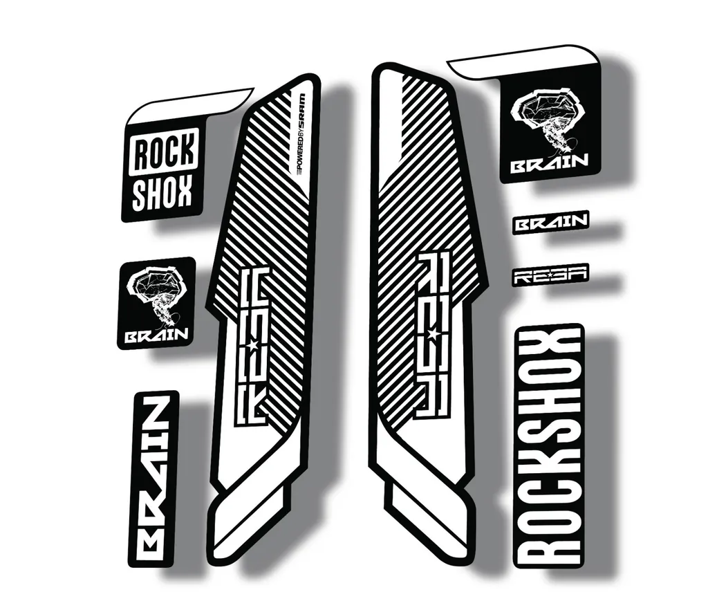 Rock Shox REBA 2014 Brain Fork Decal Mountain Bike Cycling Sticker White