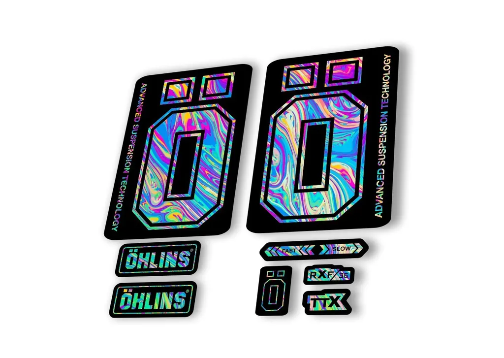 Ohlins RXF36 M2 2019 Fork Decal Mountain Bike Cycling Sticker Oil Slick 1