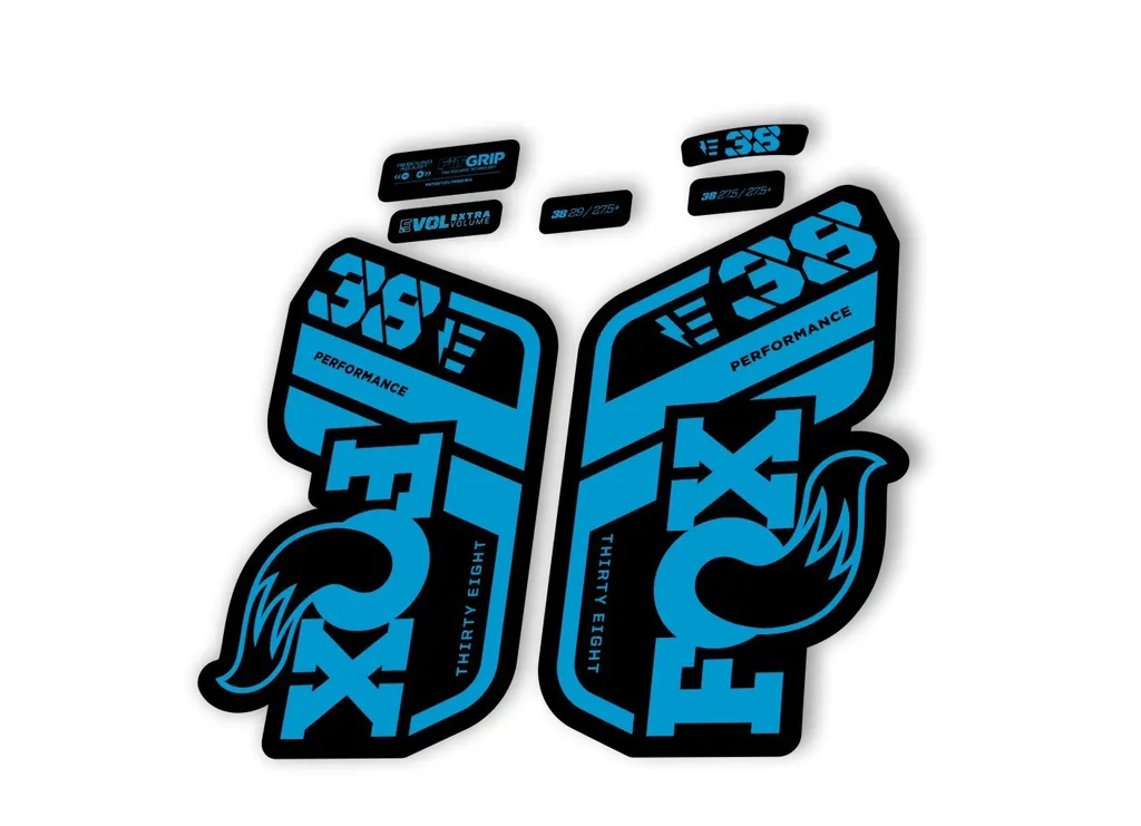 FOX 38 Performance E Bike 2021 Forks Suspension Factory Decal Sticker Blue