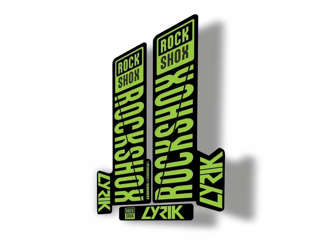 Rock Shox LYRIK 2018 Mountain Bike Cycling Decal Kit Sticker Adhesive Green