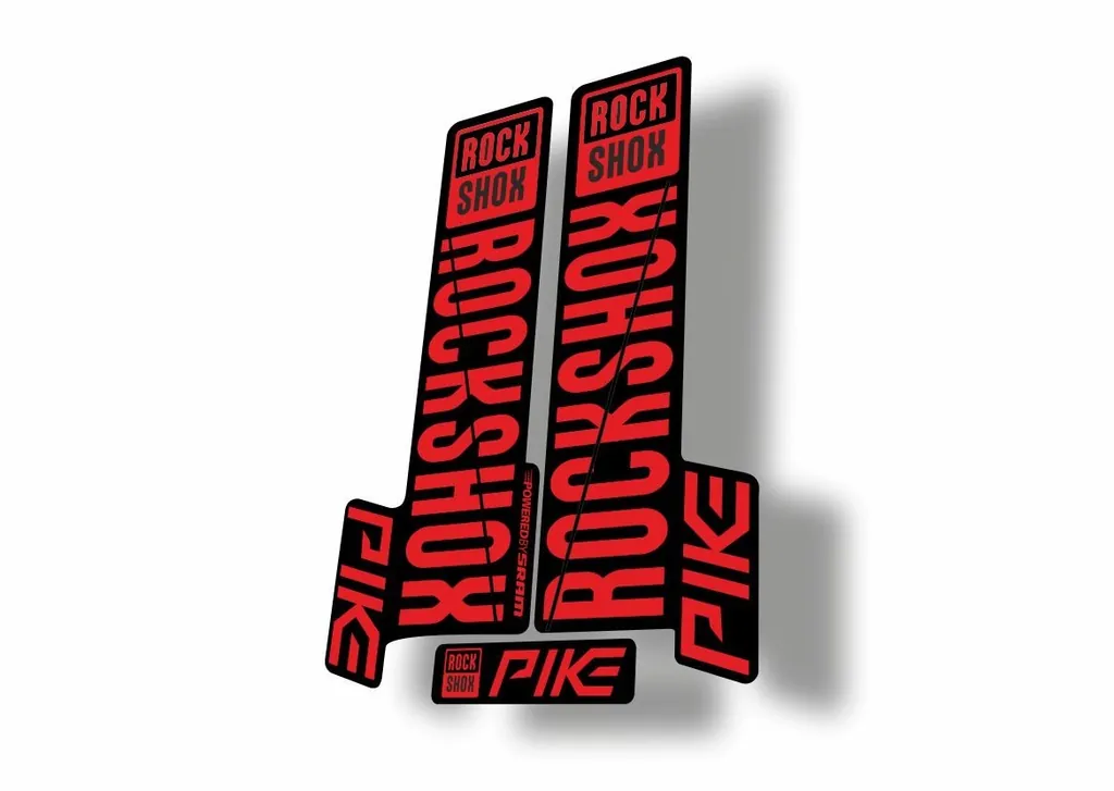 Rock Shox Pike 2018 Mountain Bike Cycling Decal Kit Sticker Adhesive Red