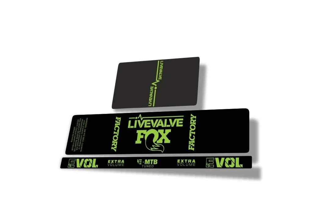 Fox 2022 Live Valve MTB Rear Shock Suspension Sticker Decal Green
