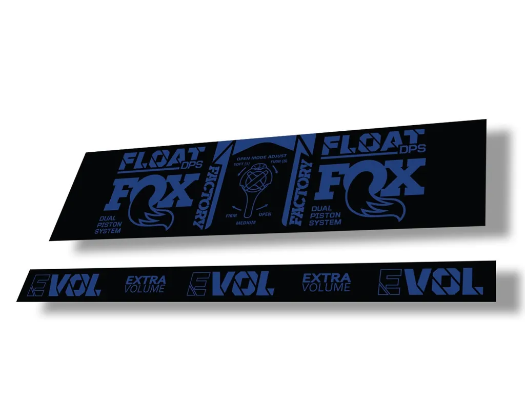 FOX Float DPS 2021 Rear Shock Suspension Factory Sticker Adhesive Decal D. Blue
