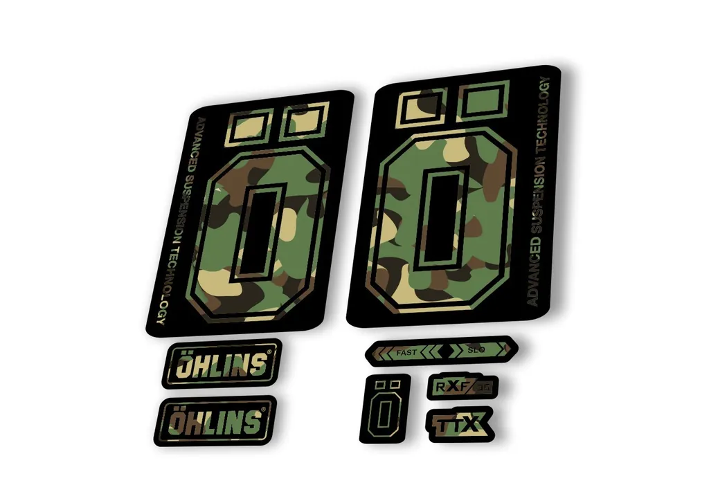 Ohlins RXF36 M2 2019 Fork Decal Mountain Bike Cycling Sticker Adhesive Camo