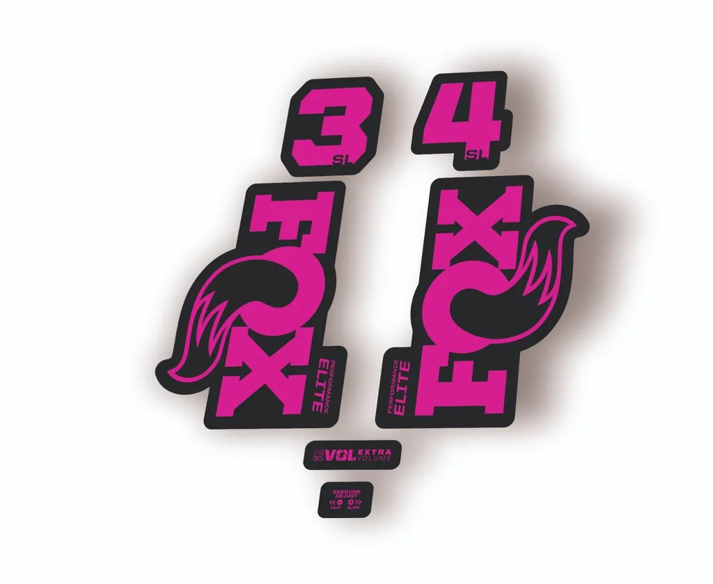 FOX 34 SL Elite Performance 2026 Fork Factory Decal Sticker Adhesive Pink