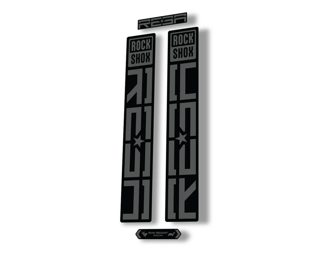 Rock Shox REBA 2021 Fork Decal Mountain Bike Sticker Adhesive Set Gray
