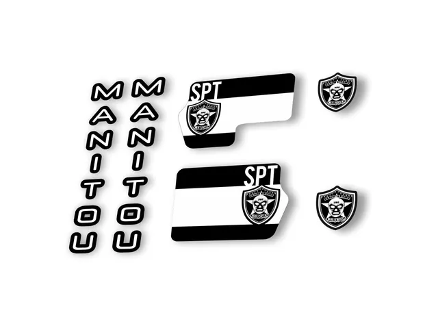 Manitou Circus Sport 2020 Fork Suspension Decal Kit Sticker Set White
