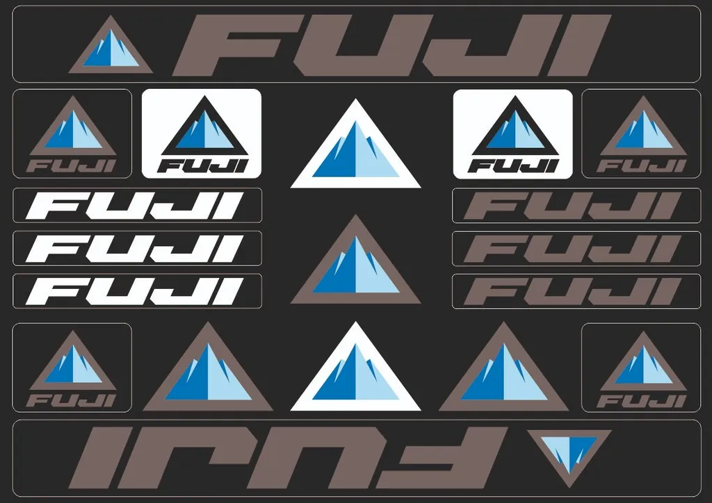 Bicycle Vinyl Frame Stickers – Compatible with FUJI Bikes – Gray