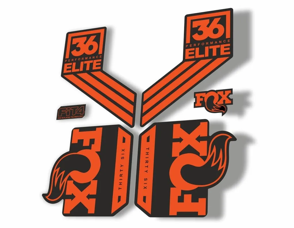 FOX 36 Elite Performance 2017-18 Fork Suspension Factory Decal Sticker Orange