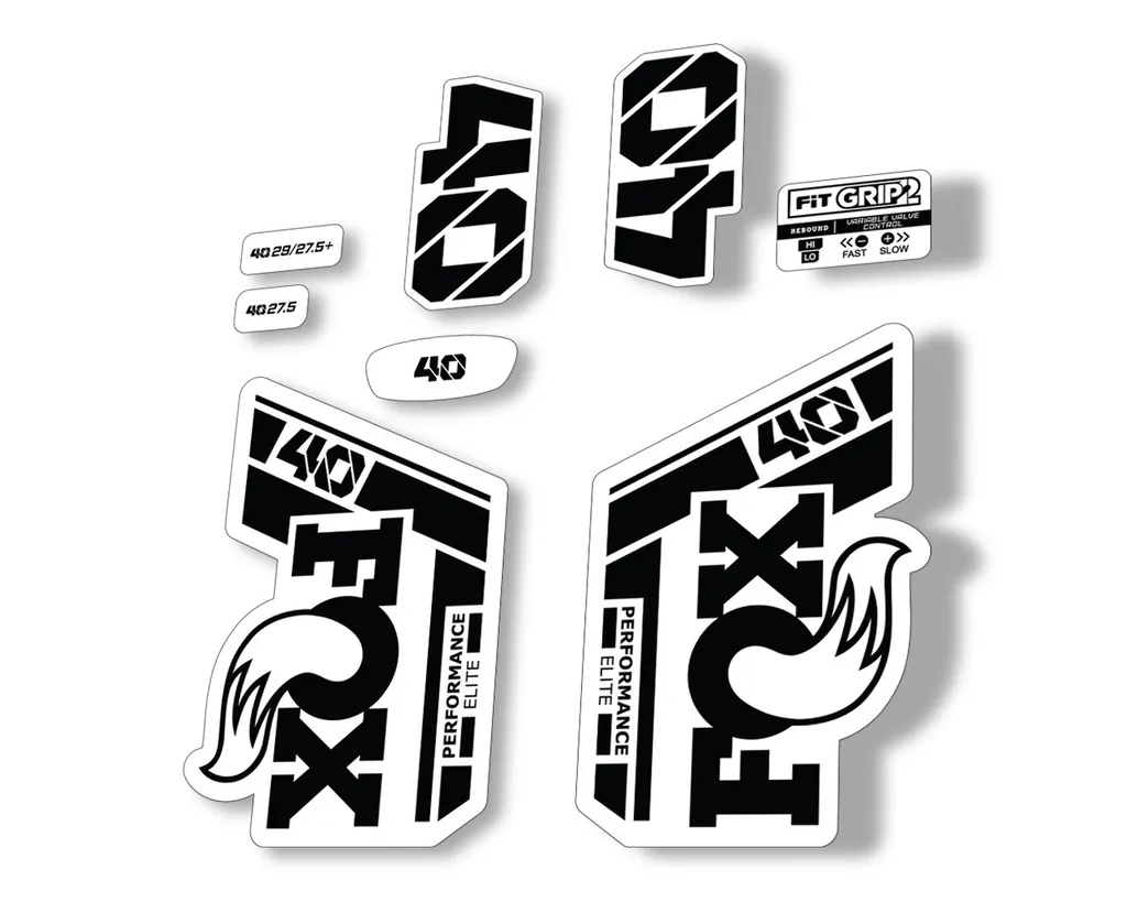 FOX 40 Performance Elite 2021 Fork Decals Suspension Sticker Adhesive Black