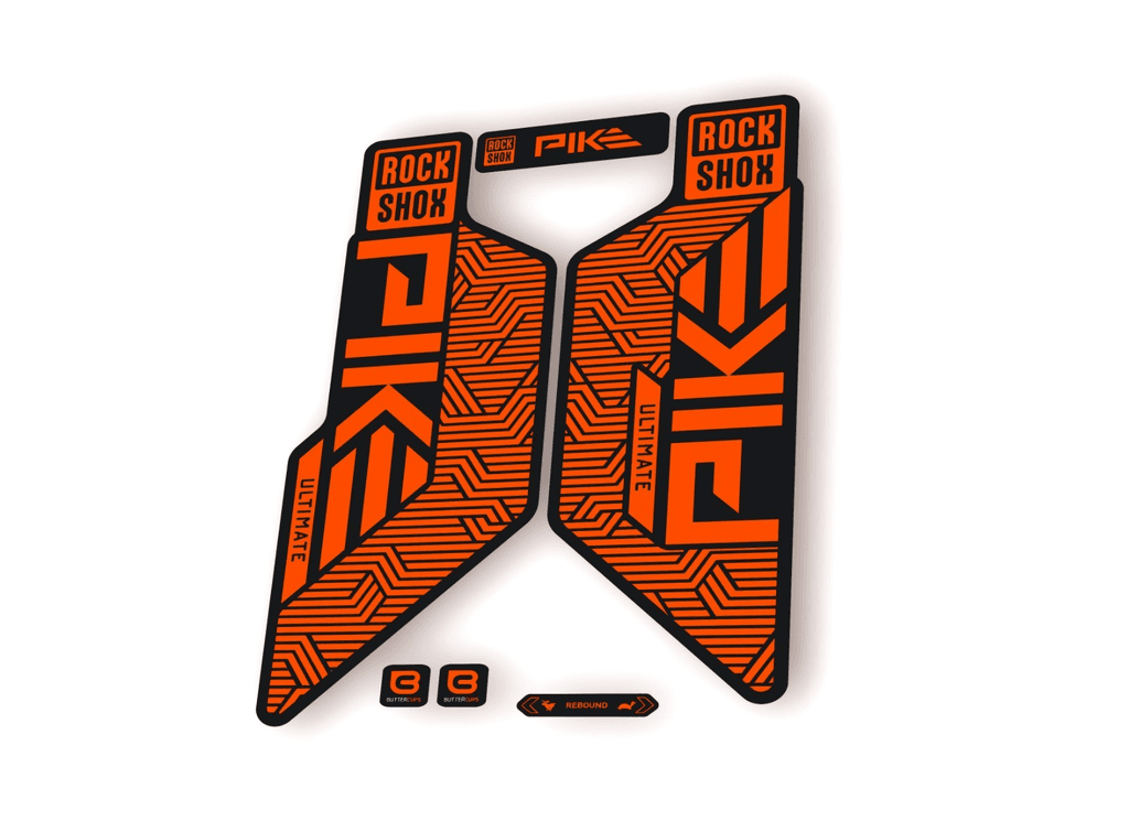Rock Shox PIKE ULTIMATE 2025 Flight Attendant Bike Cycling Decal Sticker Orange
