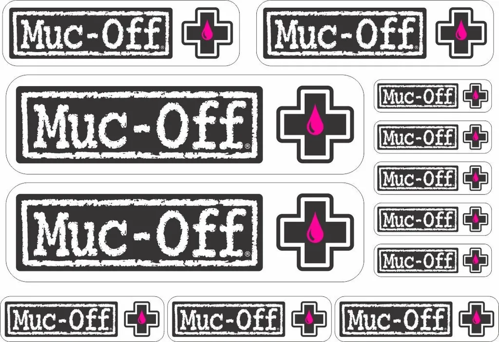 Muc Off Bike Bicycle Decal Stickers Graphic Adhesive Set Vinyl Aufkleber 12 Pcs