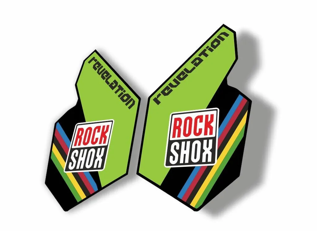 Rock Shox REVELATION 2012 Mountain Bike Cycling Decal Sticker Adhesive UCI Green