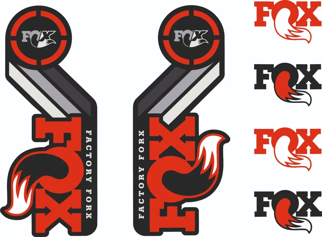 FOX Racing Shox AM Heritage Sticker Decal 2015 Kit Fork / Shock Sets Red