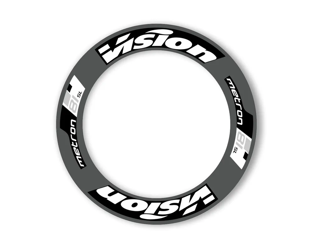 Vision Metron 2019 M81 81 88 Road Bike Wheel Decal Sticker Adhesive Set White