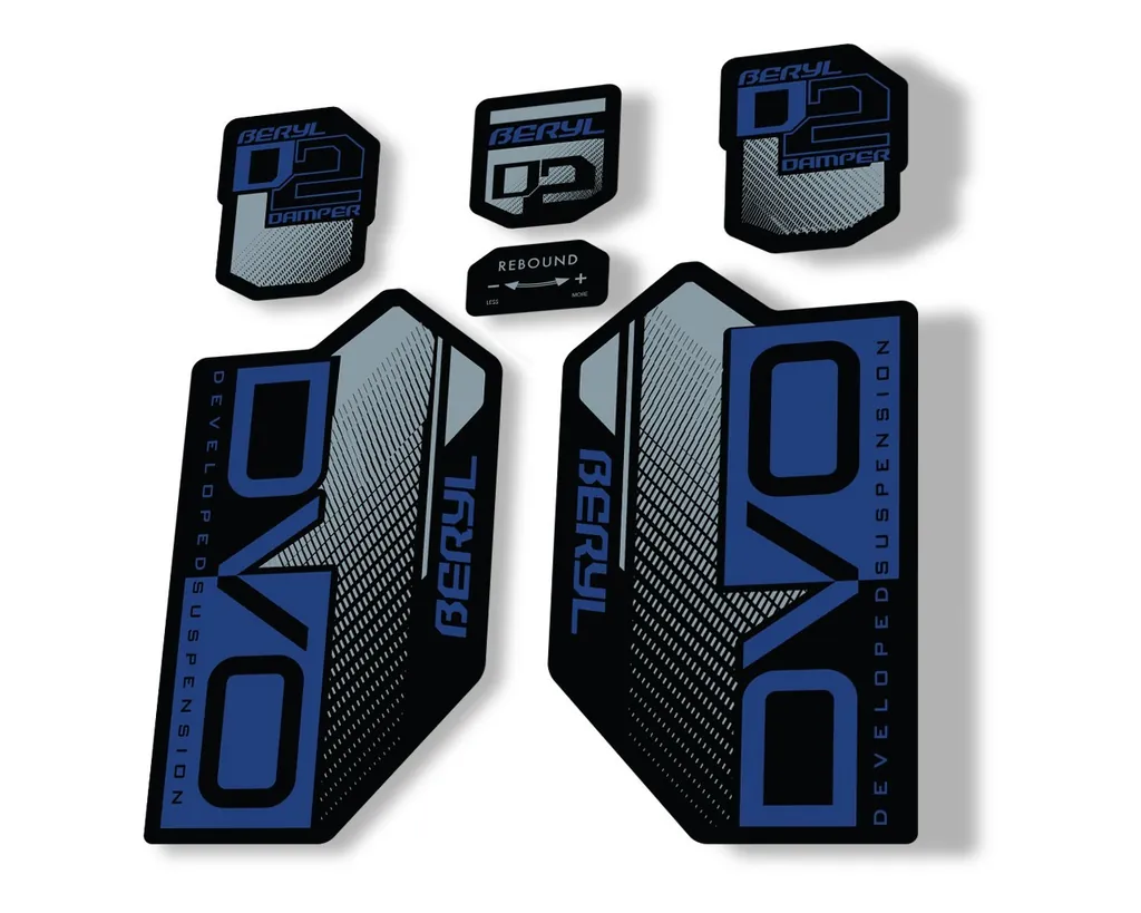 DVO Beryl D2 2019 Fork Suspension Sticker Factory Decal Adhesive Dark Blue