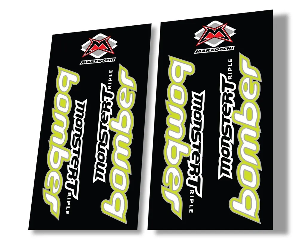 Marzocchi Bomber Monster Triple 1999 Suspension Decal Kit Sticker Set Lime Green
