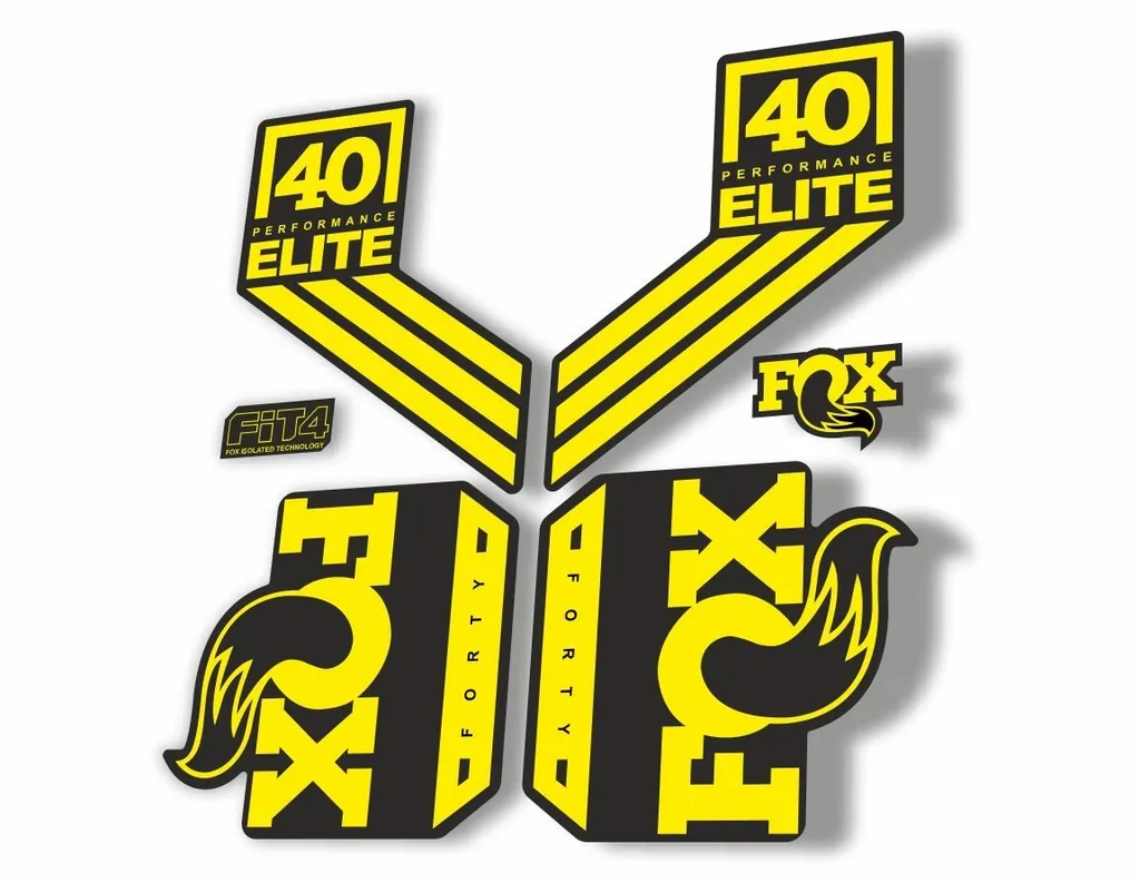 FOX 40 Elite Performance 2017-18 Fork Suspension Factory Decal Sticker Yellow