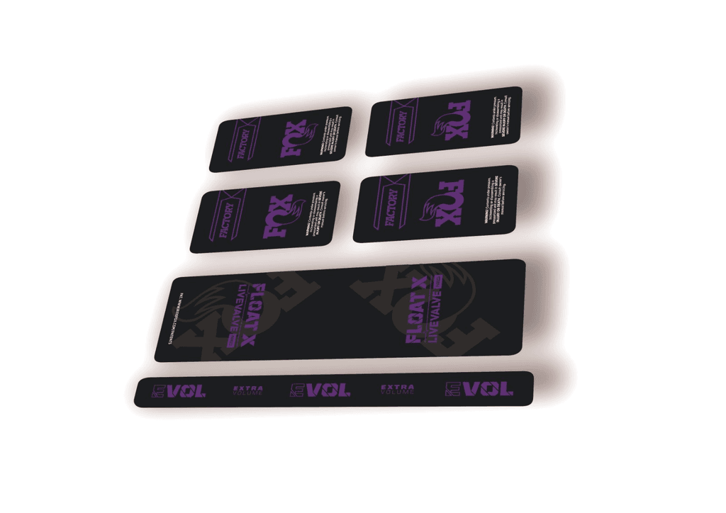 FOX Float X 2025 Factory Live Valve NEO Rear Shock Decal Sticker Adhesive Purple