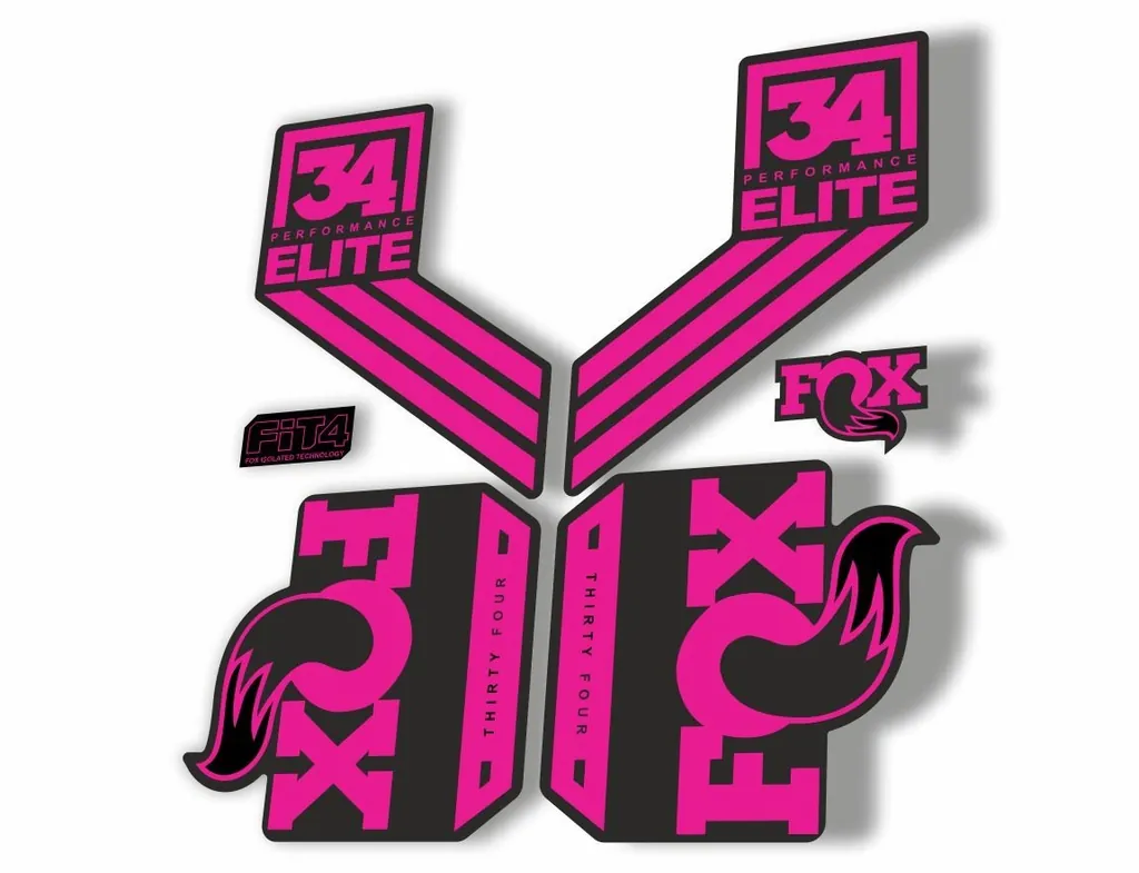 FOX 34 Elite Performance 2017-18 Fork Suspension Factory Decal Sticker Pink