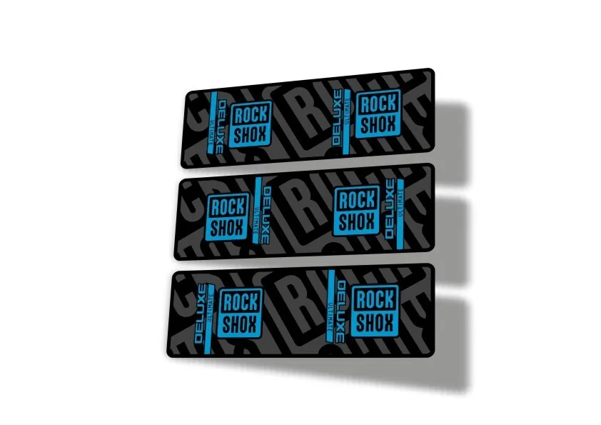 Rock Shox 2023 Deluxe Ultimate Rear Shock Decal Sticker Adhesive Set Blue