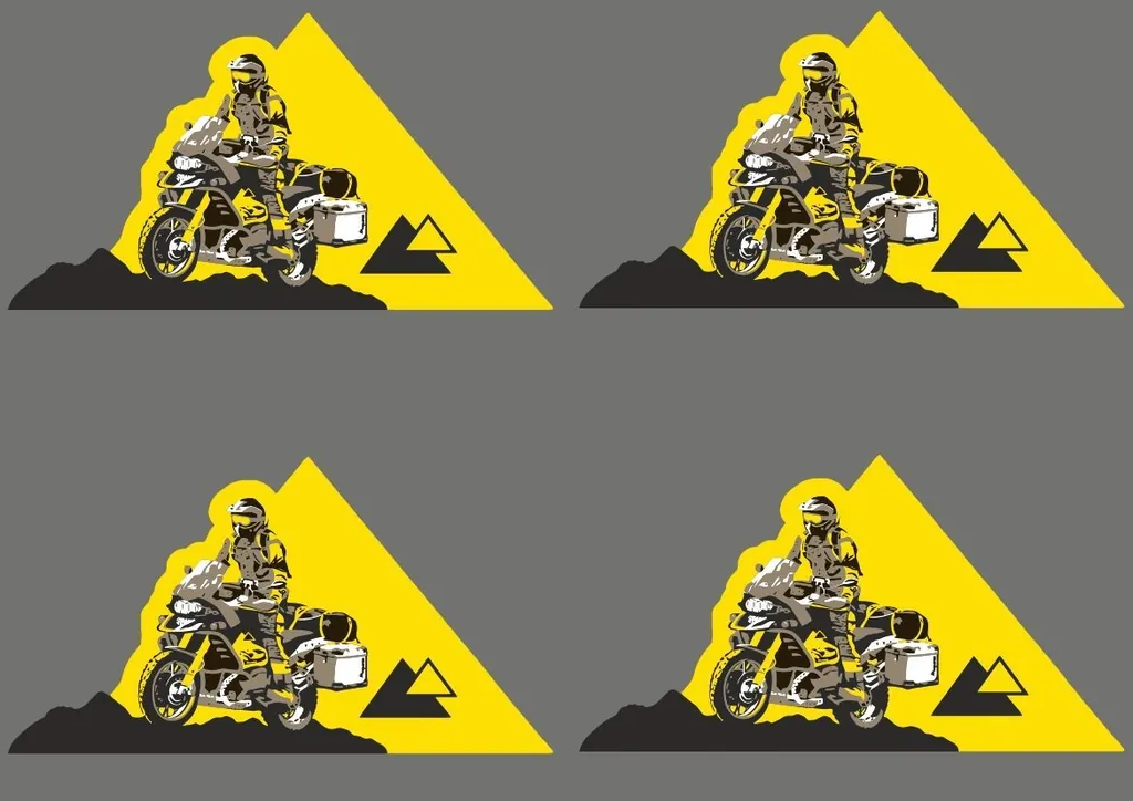 Touratech Case Box Fork Decals Inspire Sticker Graphic Set Vinyl Adhesive 4 Pcs
