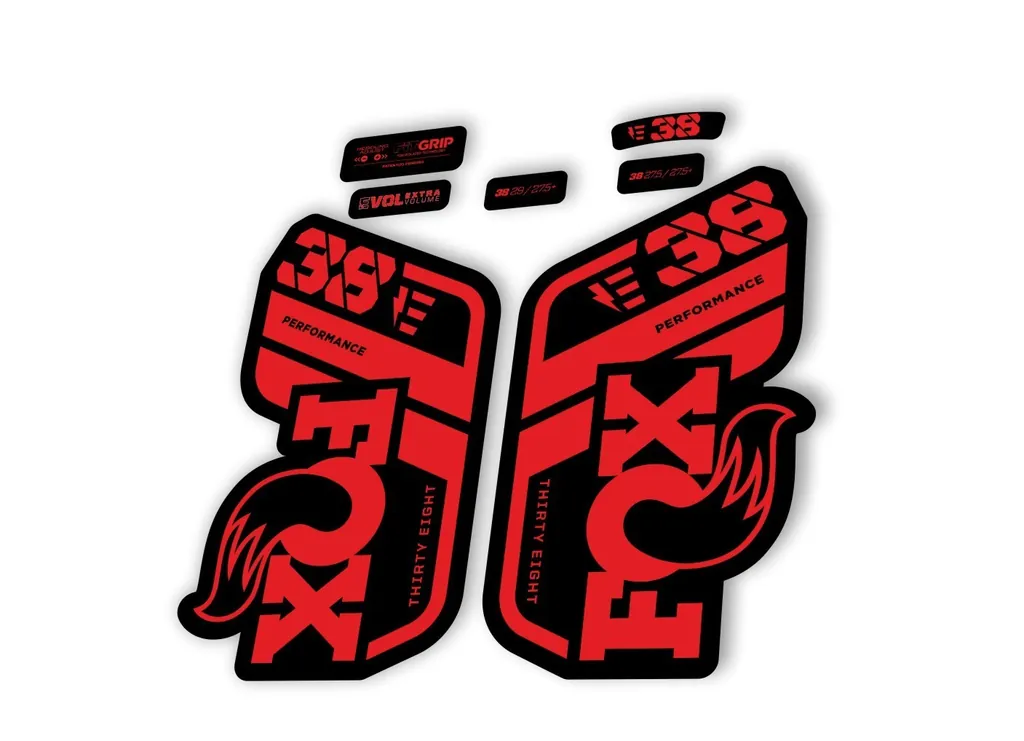 FOX 38 Performance E Bike 2021 Forks Suspension Factory Decal Sticker Red