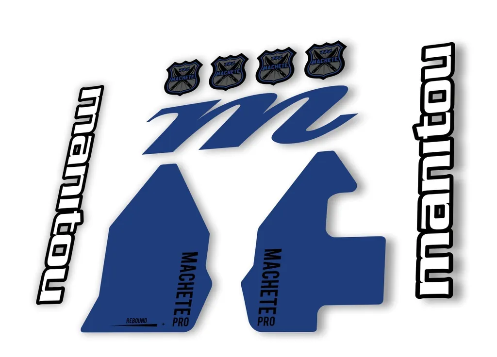 Manitou Machette 100 Pro 2020 Fork Suspension Decal Kit Sticker Dark Blue
