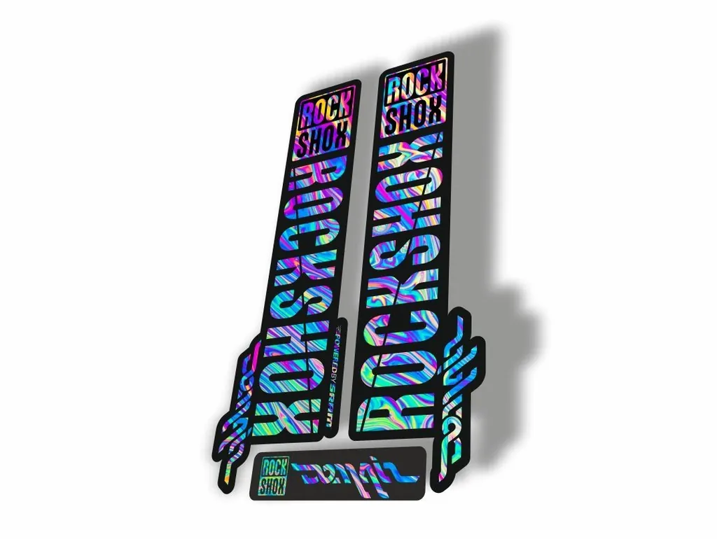 Rock Shox DOMAIN 2018 Fork Decal Mountain Bike Cycling Sticker Oil Slick 1