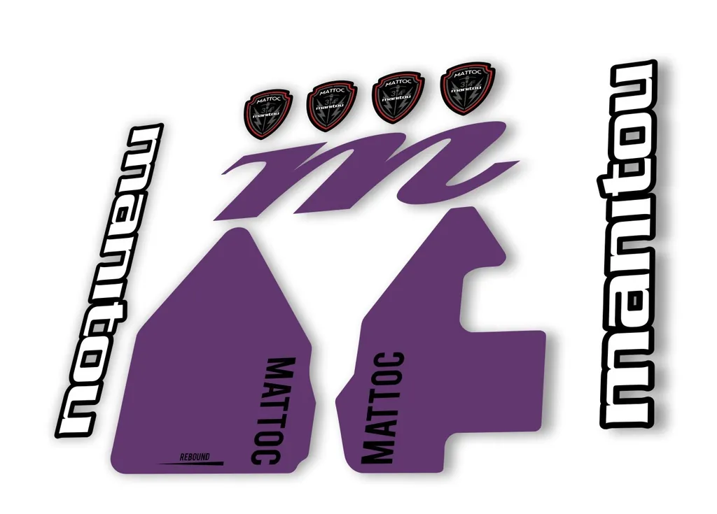 Manitou Mattoc 2017 Fork Suspension Decal Kit Sticker Set Purple