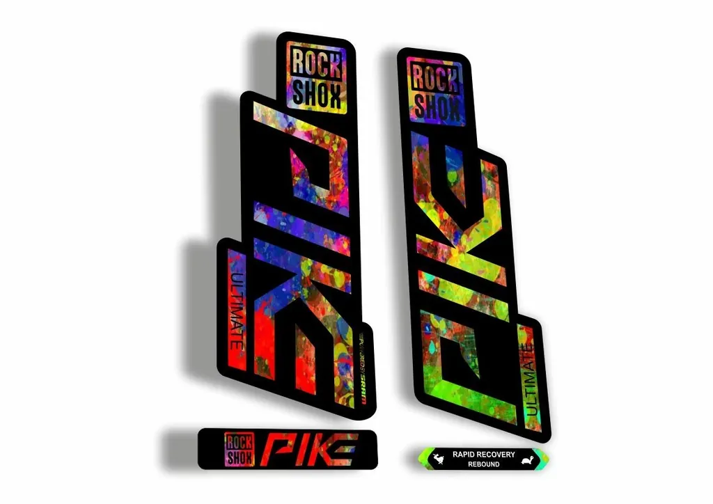 Rock Shox PIKE 2020 ULTIMATE Mountain Bike Cycling Fork Decal Sticker Oil Slick