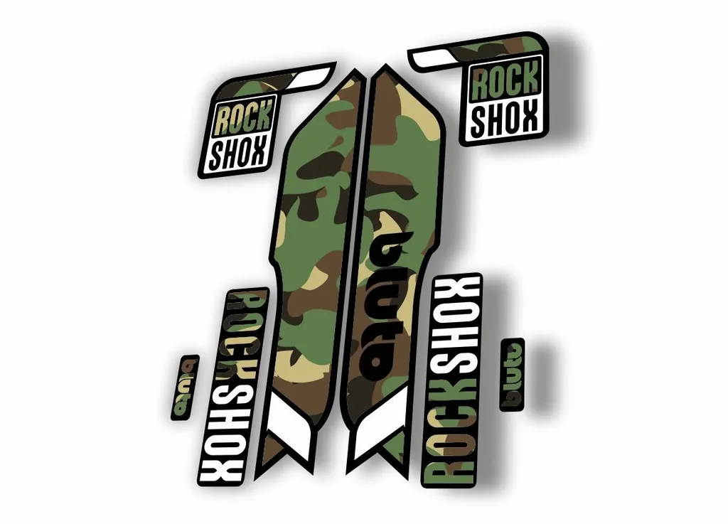 Rock Shox BLUTO 2016-17 Mountain Bike Cycling Fork Decal Sticker Camo