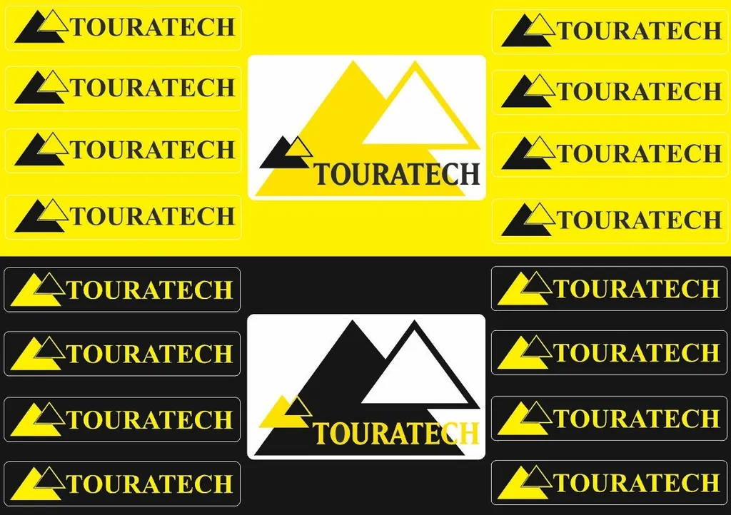 Touratech Case Box Fork Decals Stickers Graphic Set Vinyl Adhesive 18 Pcs