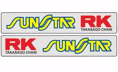 Swingarm Motocross Graphic Sticker Logo Adhesive Decal SUNSTAR RK 2 Pcs