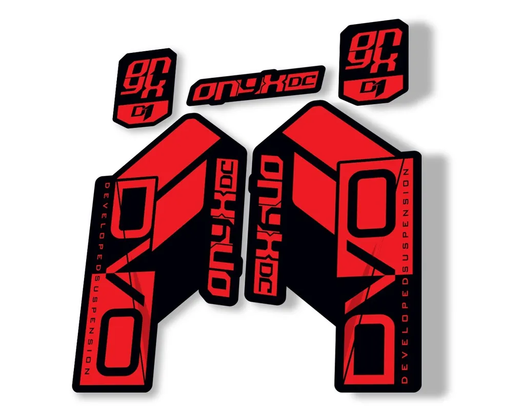 DVO Onyx DC D1 2019 Fork Suspension Sticker Factory Decal Adhesive Red