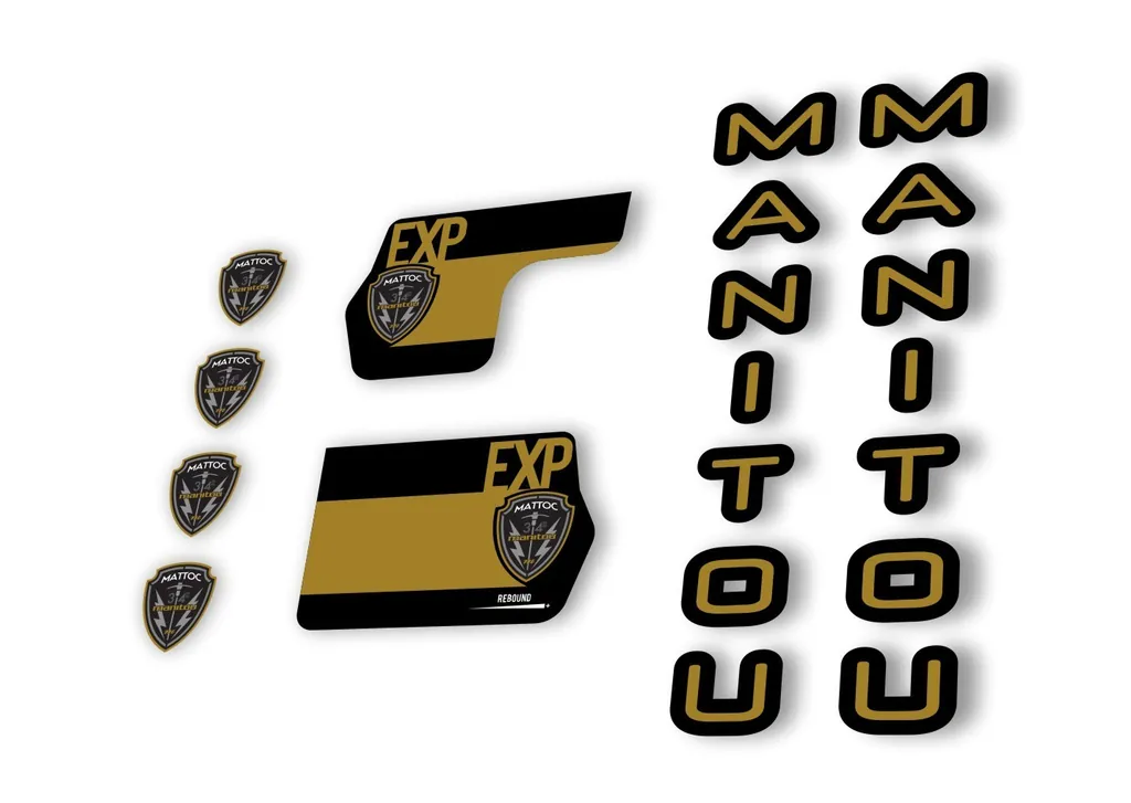 Manitou Mattoc Expert 2020 Fork Suspension Decal Kit Sticker Set Gold