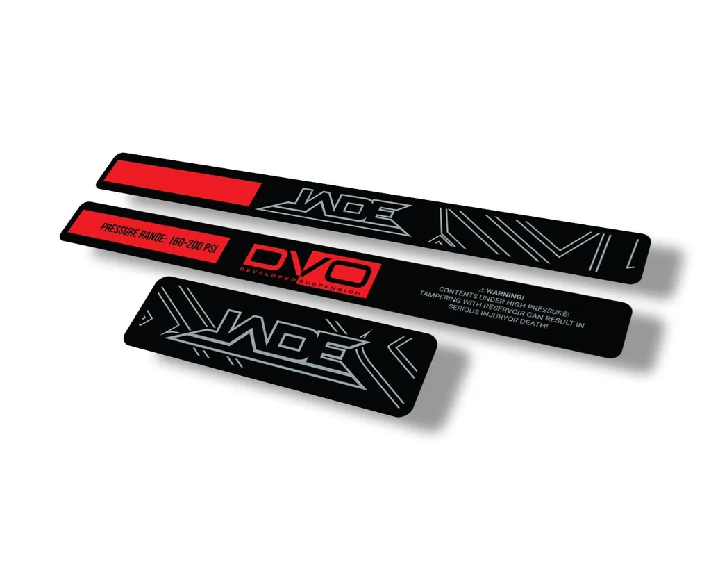DVO Jade Coil 2020 Rear Shock Suspension Sticker Factory Decal Adhesive Red